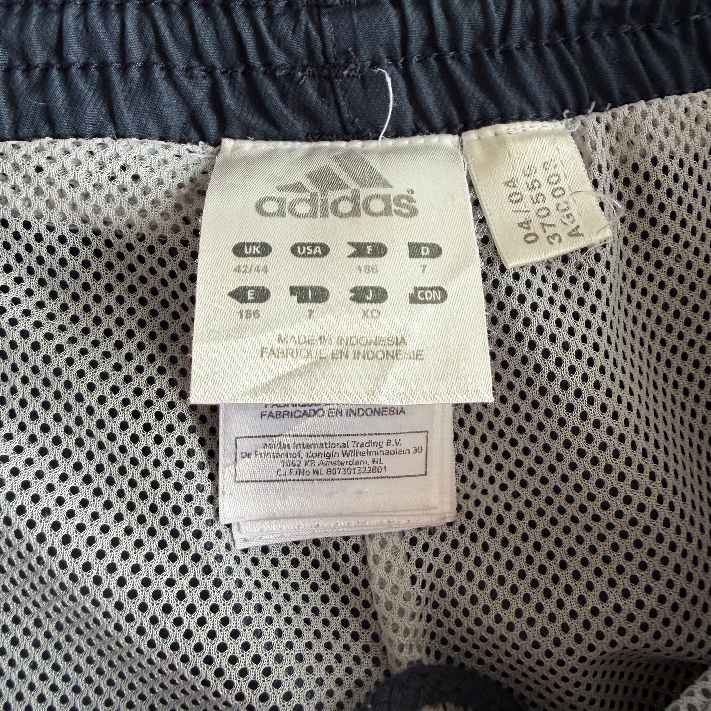 Y2K Adidas Three Stripe Parachute Track Pants - L