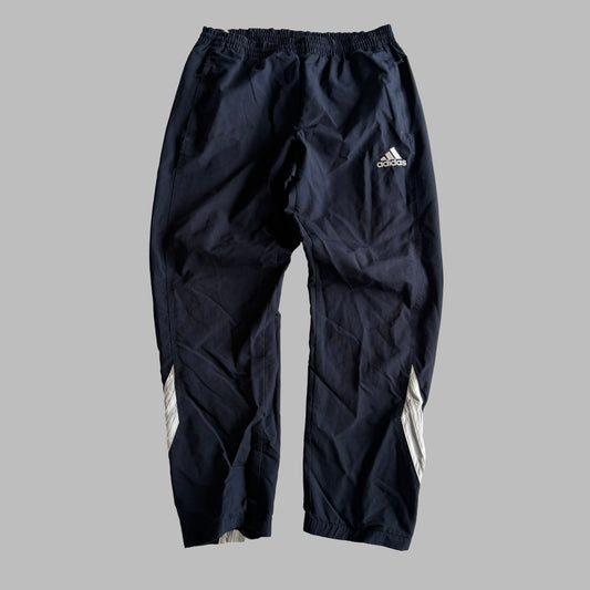Y2K Adidas Three Stripe Baggy Track Pants - L