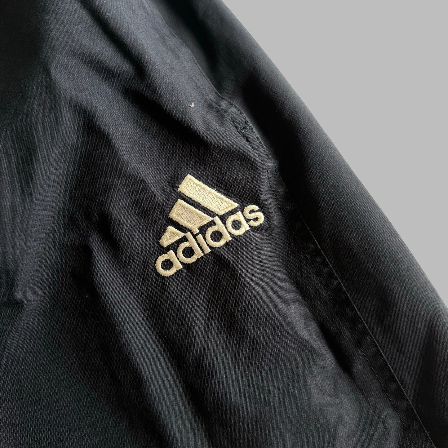 Y2K Adidas Three Stripe Baggy Track Pants - L