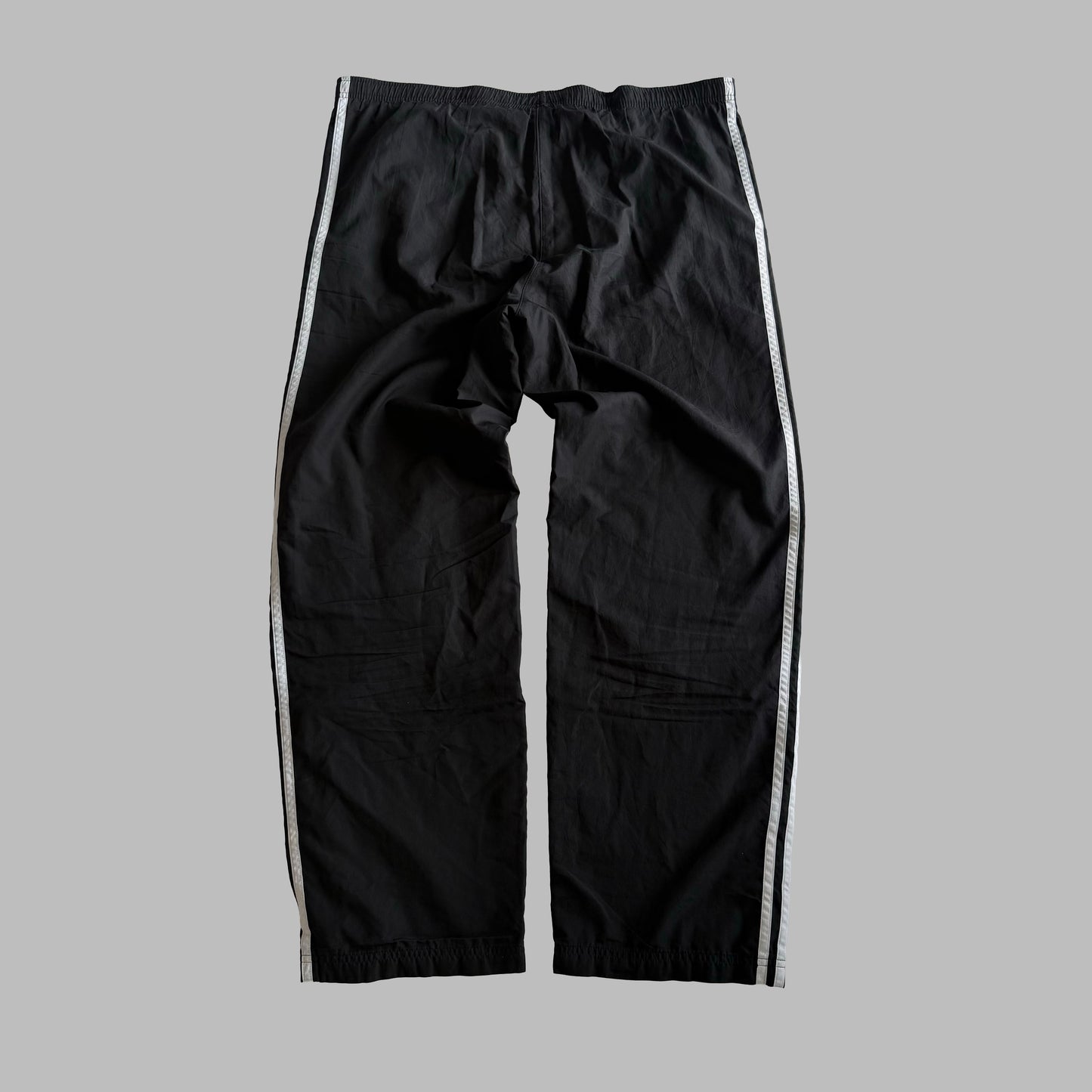 Y2K Adidas Three Stripe Wide Leg Track Pants - M