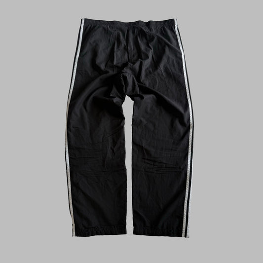 Y2K Adidas Three Stripe Wide Leg Track Pants - M
