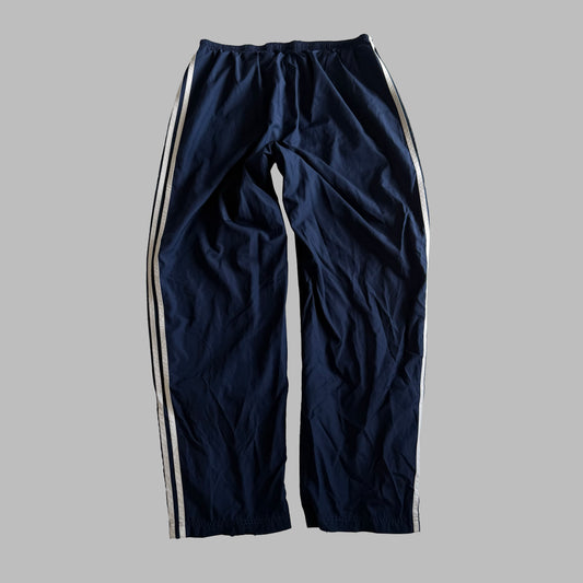 Y2K Adidas Three Stripe Straight Leg Track Pants - L