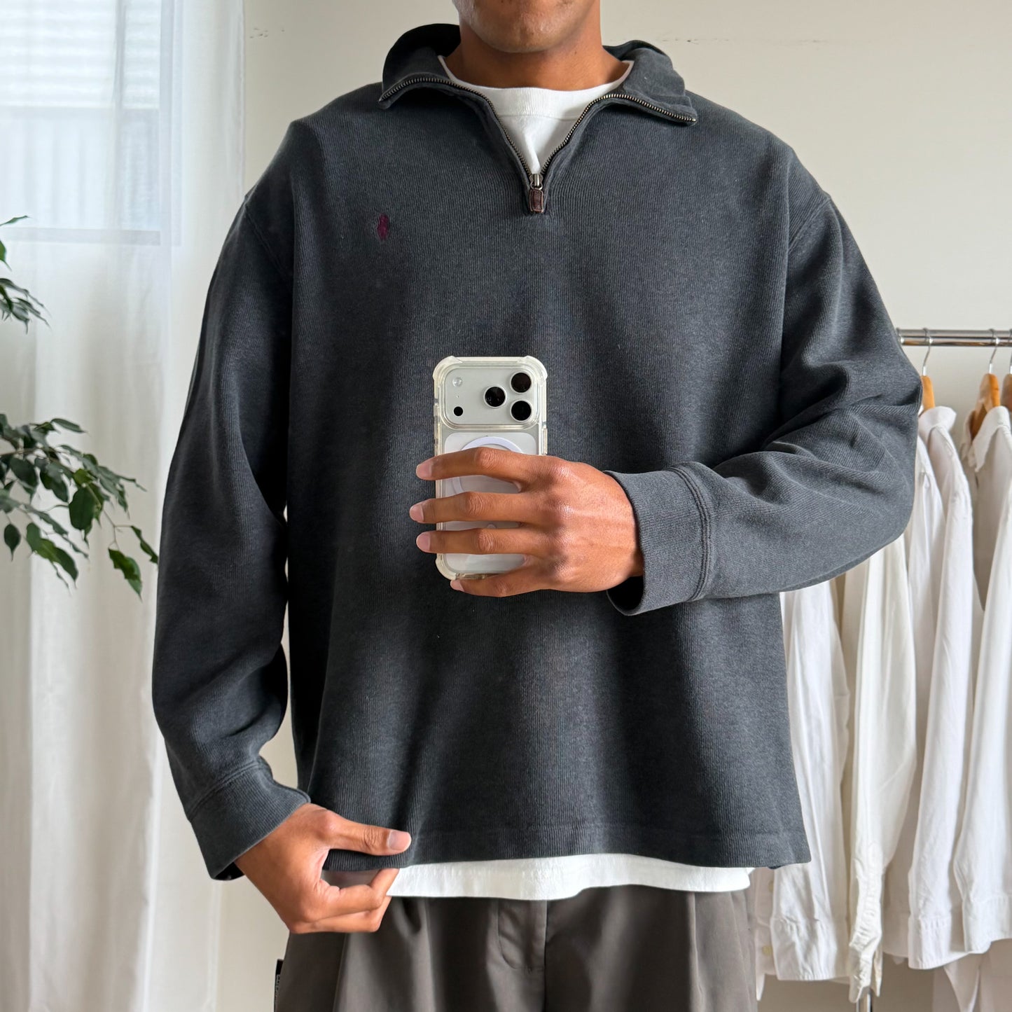 90s Polo Ralph Lauren Boxy Quarter Zip - XL