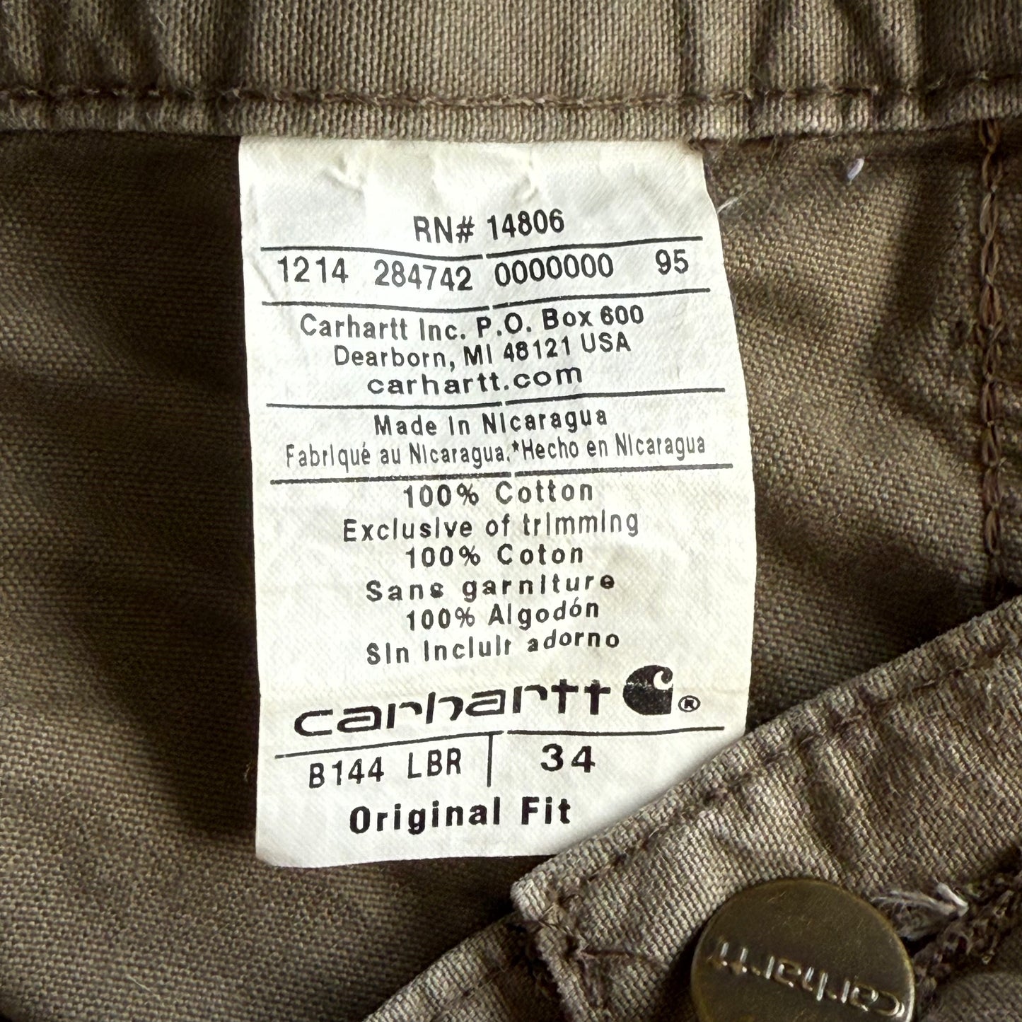 Carhartt Carpenter Shorts - 34"