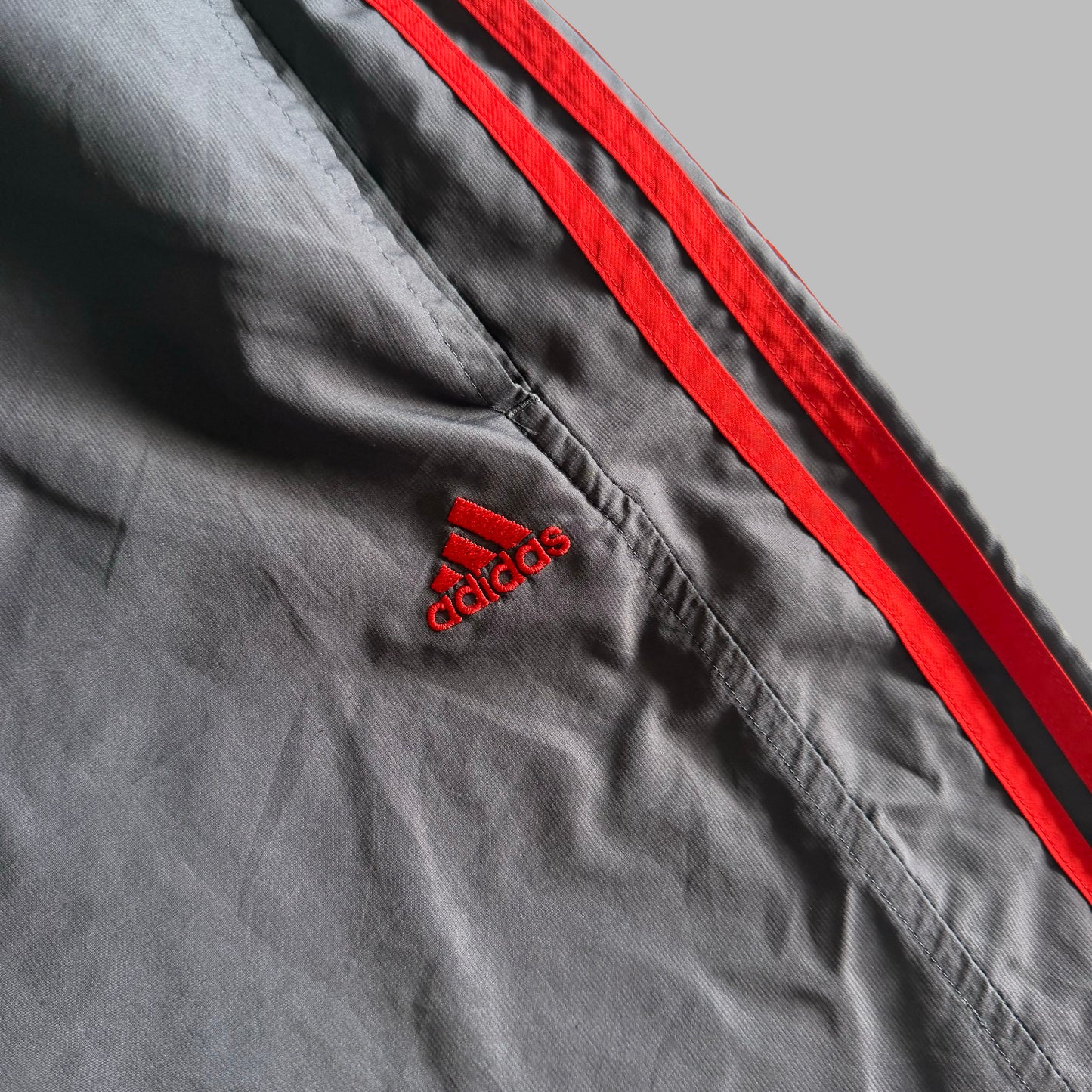 Y2K Adidas Three Stripe Wide Leg Track Pants - M