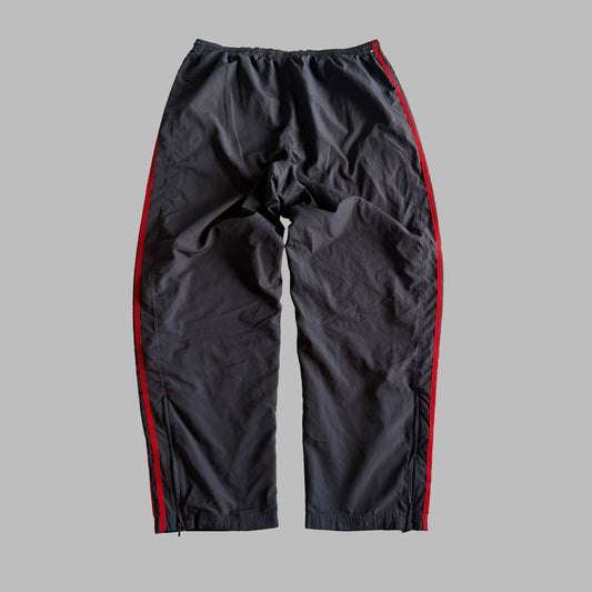 Y2K Adidas Three Stripe Wide Leg Track Pants - M