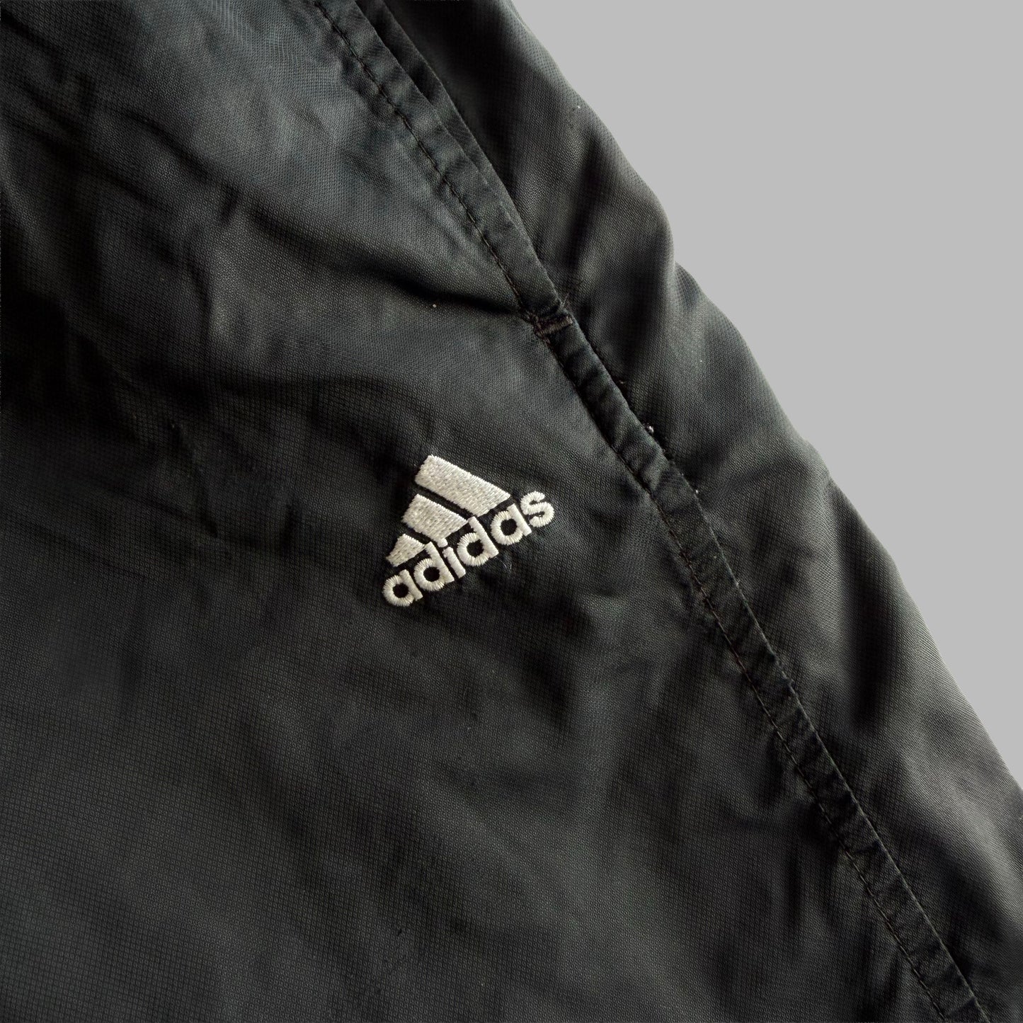 Y2K Adidas Three Stripe Wide Leg Track Pants - M