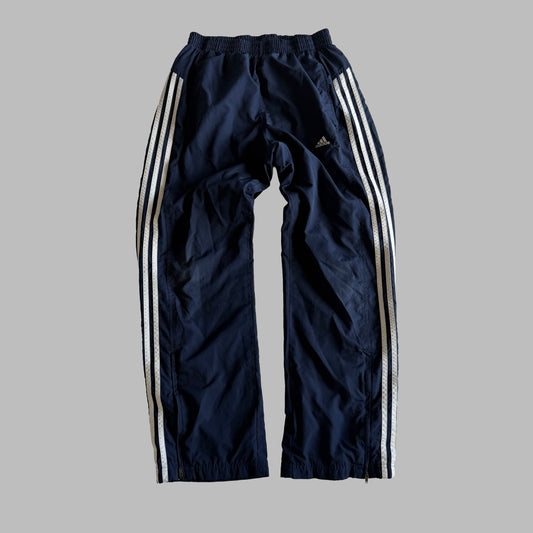 Y2K Adidas Three Stripe Baggy Track Pants - S