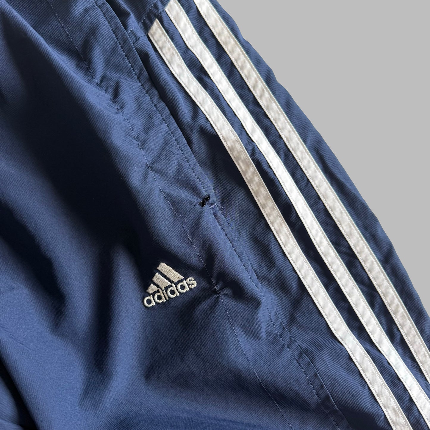 Y2K Adidas Three Stripe Baggy Track Pants - S