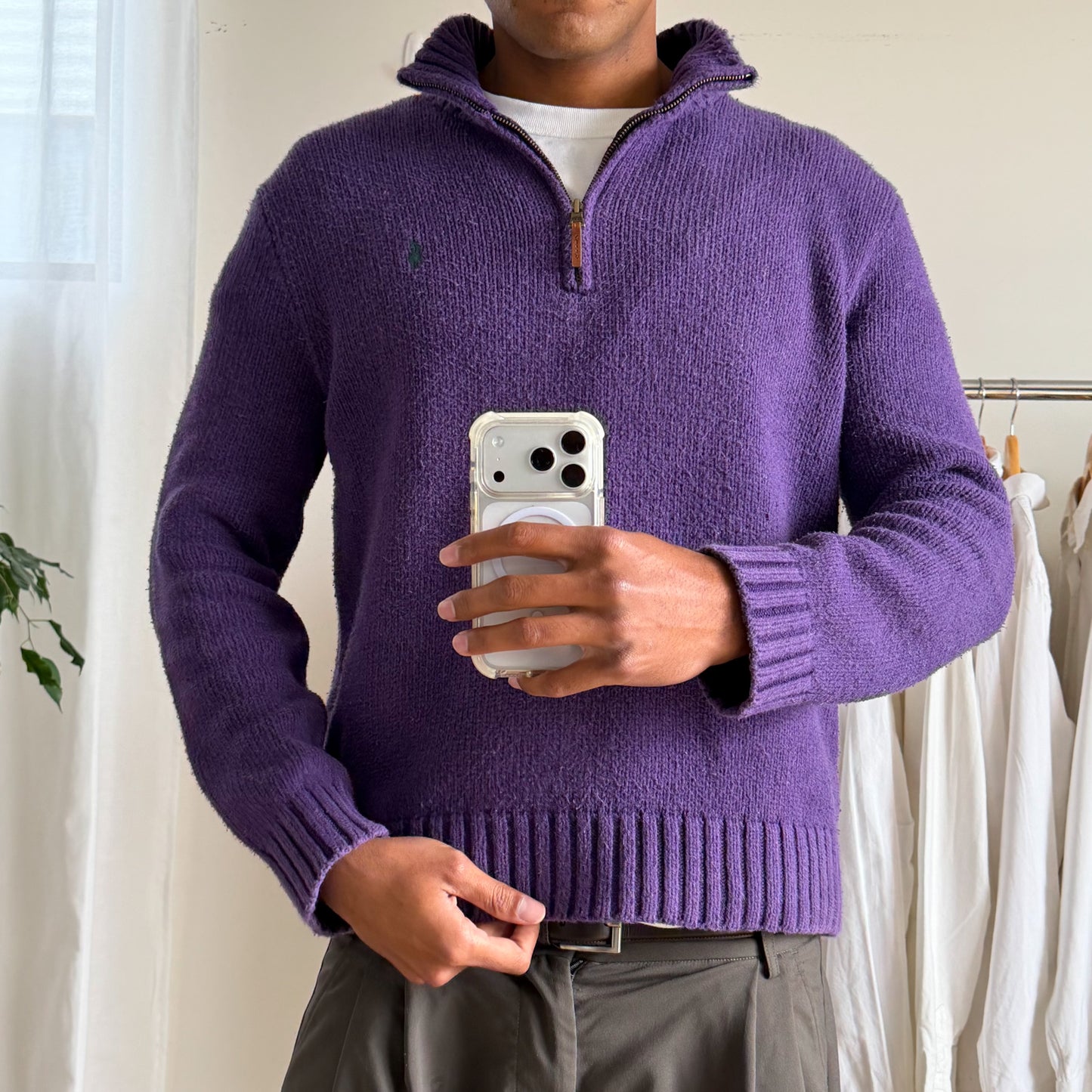 90s Polo Ralph Lauren Quarter Zip - L