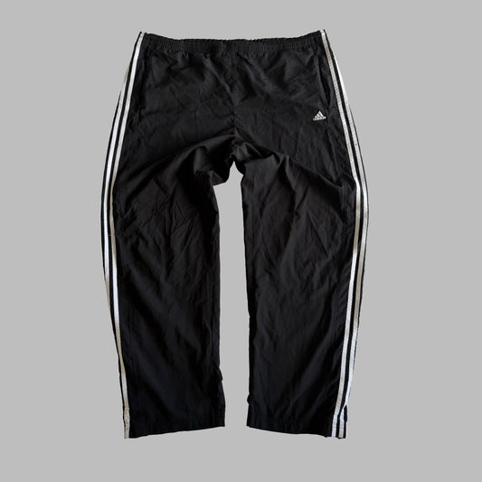 Y2K Adidas Three Stripe Wide Leg Track Pants - XL