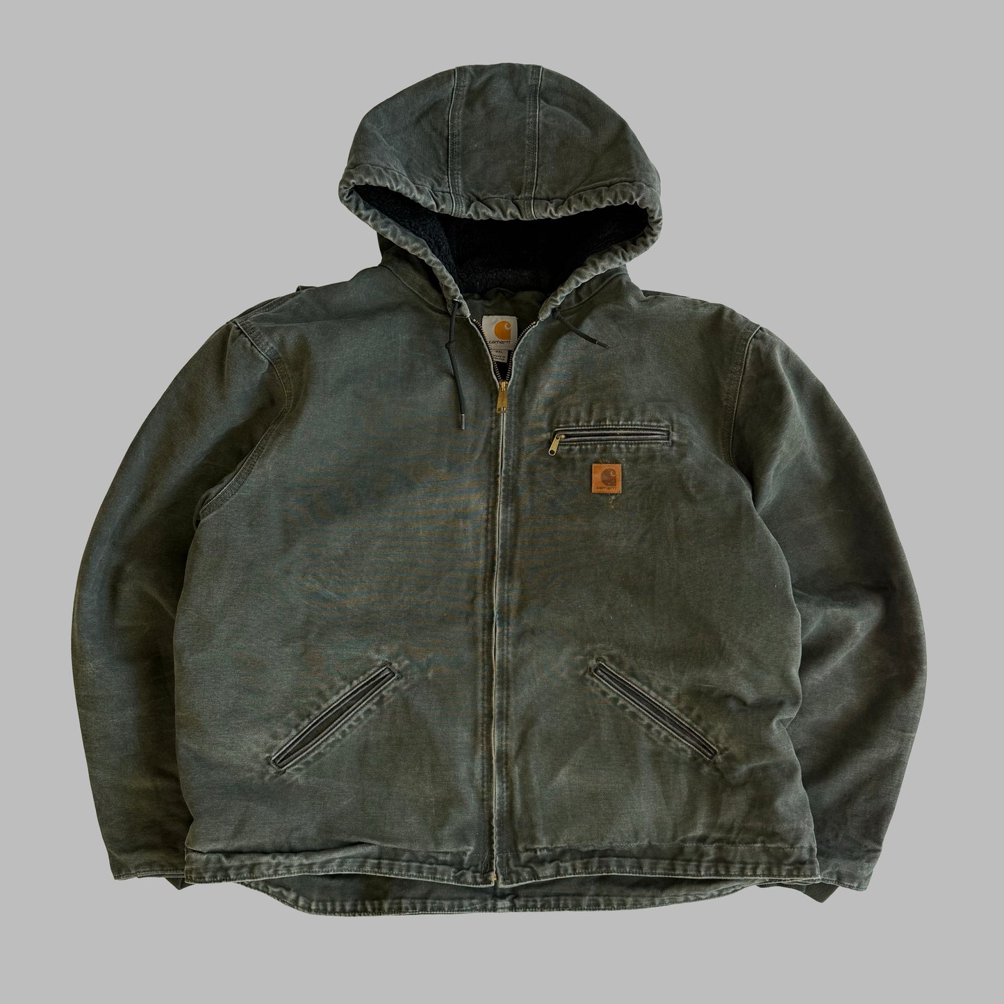 Y2K Carhartt Sherpa-lined Hooded Work Jacket - XXL