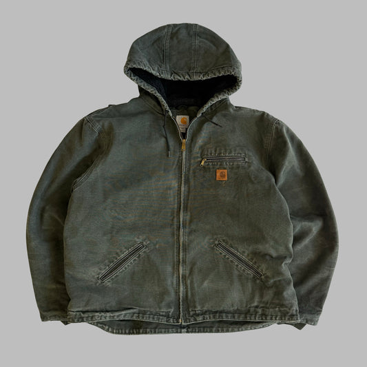 Y2K Carhartt Sherpa-lined Hooded Work Jacket - XXL