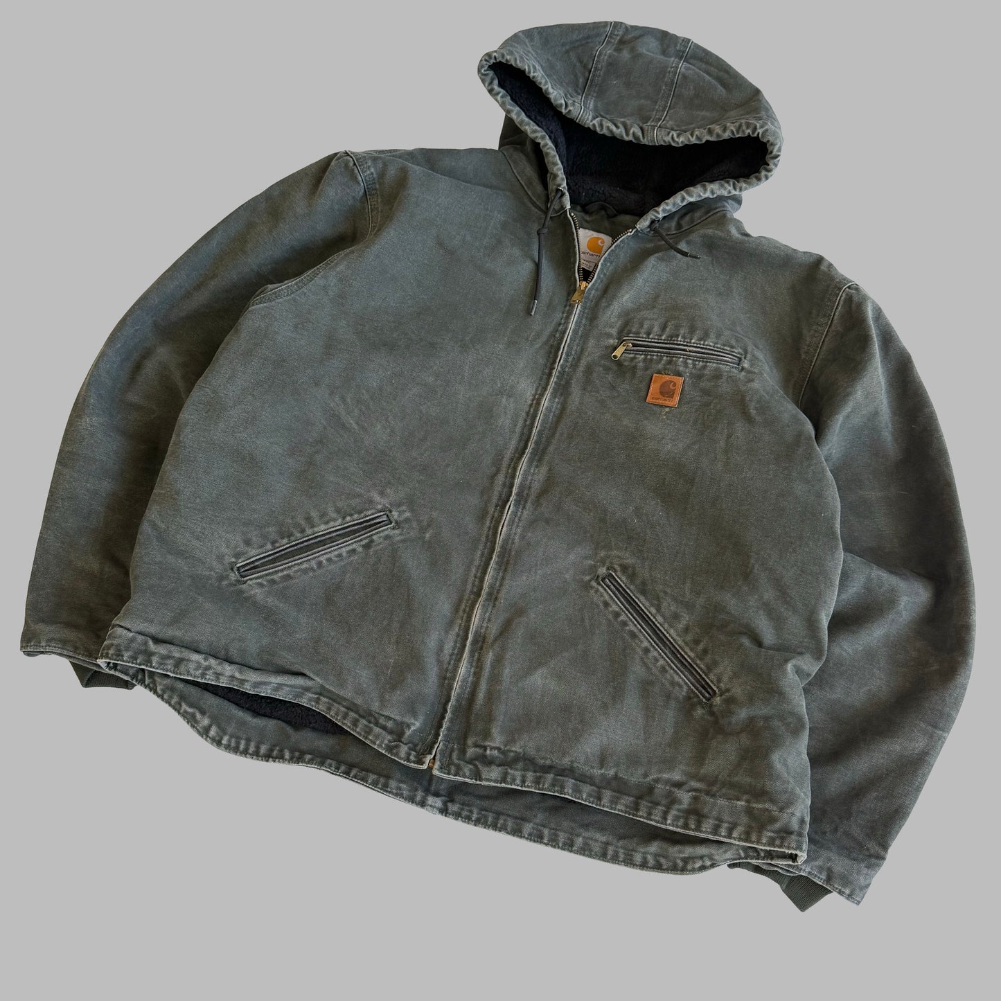 Y2K Carhartt Sherpa-lined Hooded Work Jacket - XXL