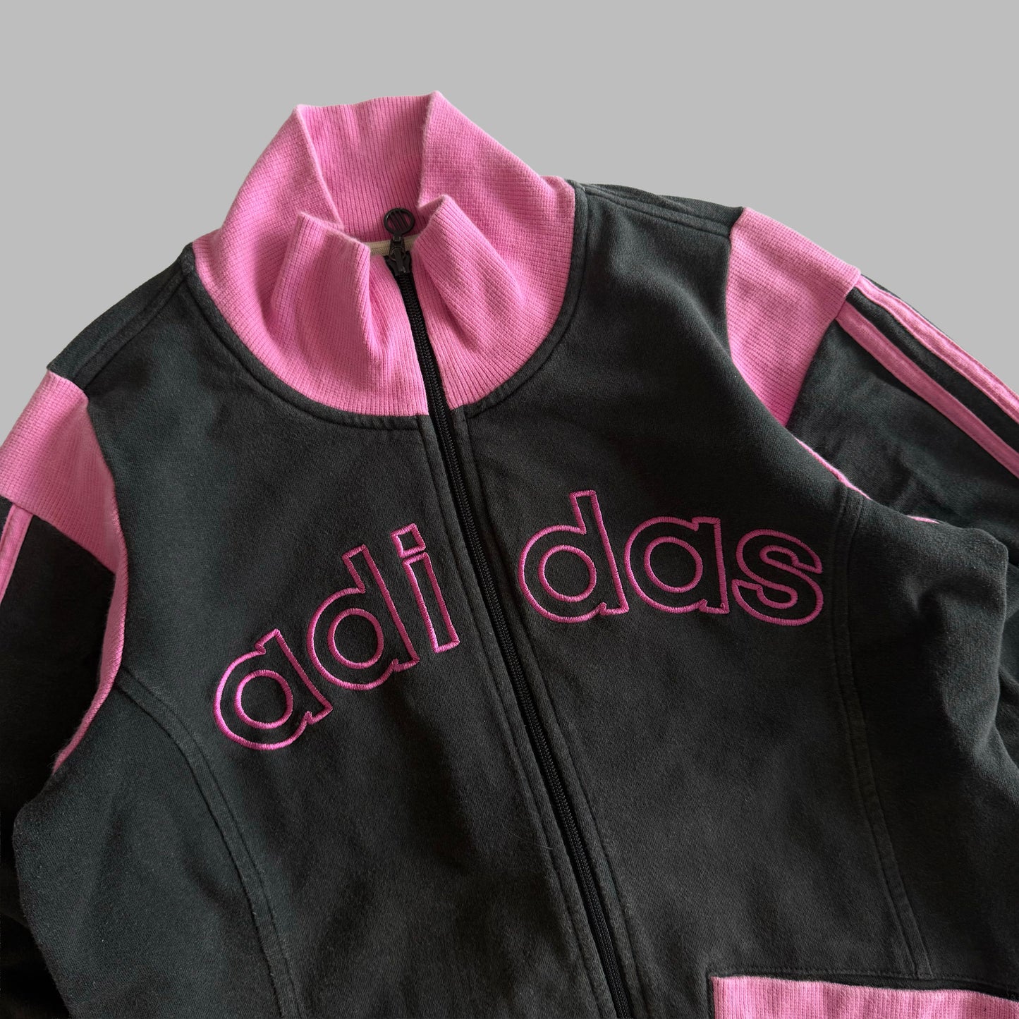 Y2K Adidas Spell Out Track Jacket - S
