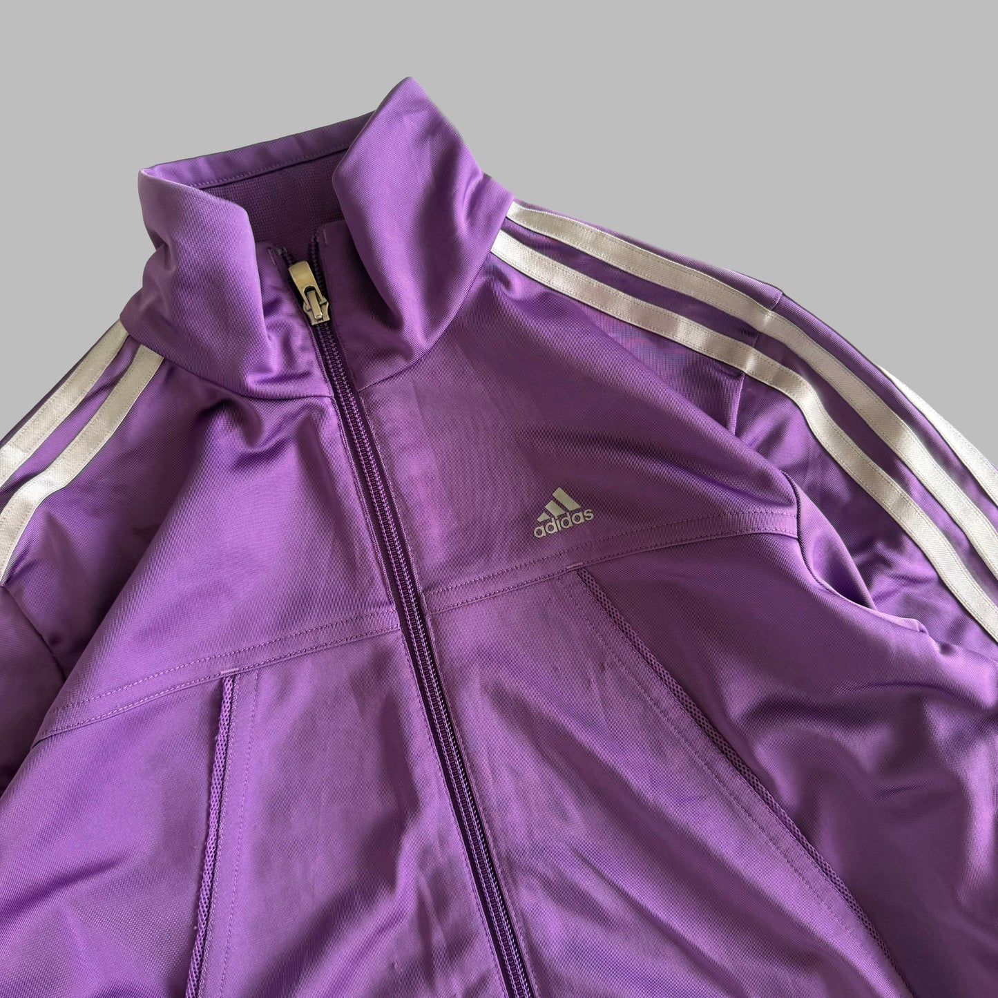 Y2K Adidas Lightweight Three Stripe Track Jacket - S