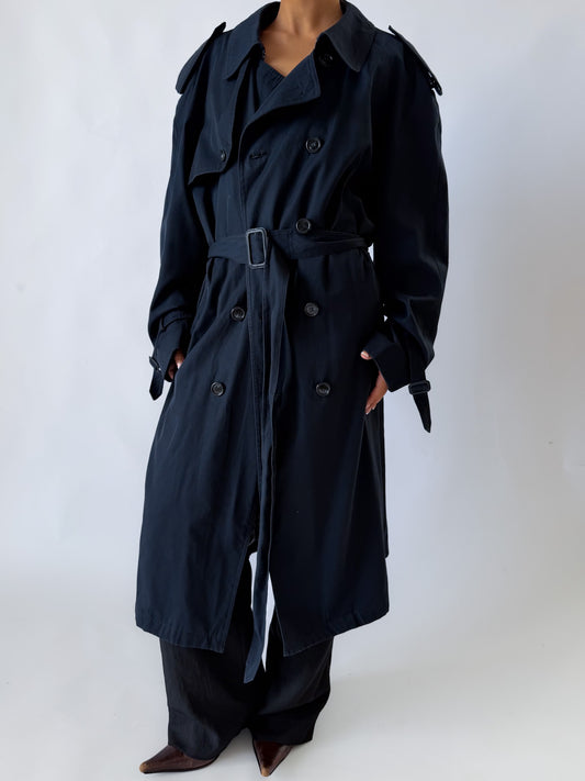 90s Double Breasted Burberry Trench Coat - M