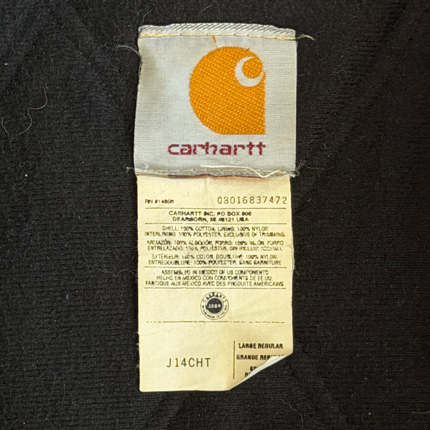 Y2K Carhartt Blanket Lined Detroit Jacket - L
