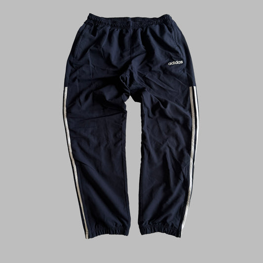 Y2K Adidas Three Stripe Baggy Track Pants - L