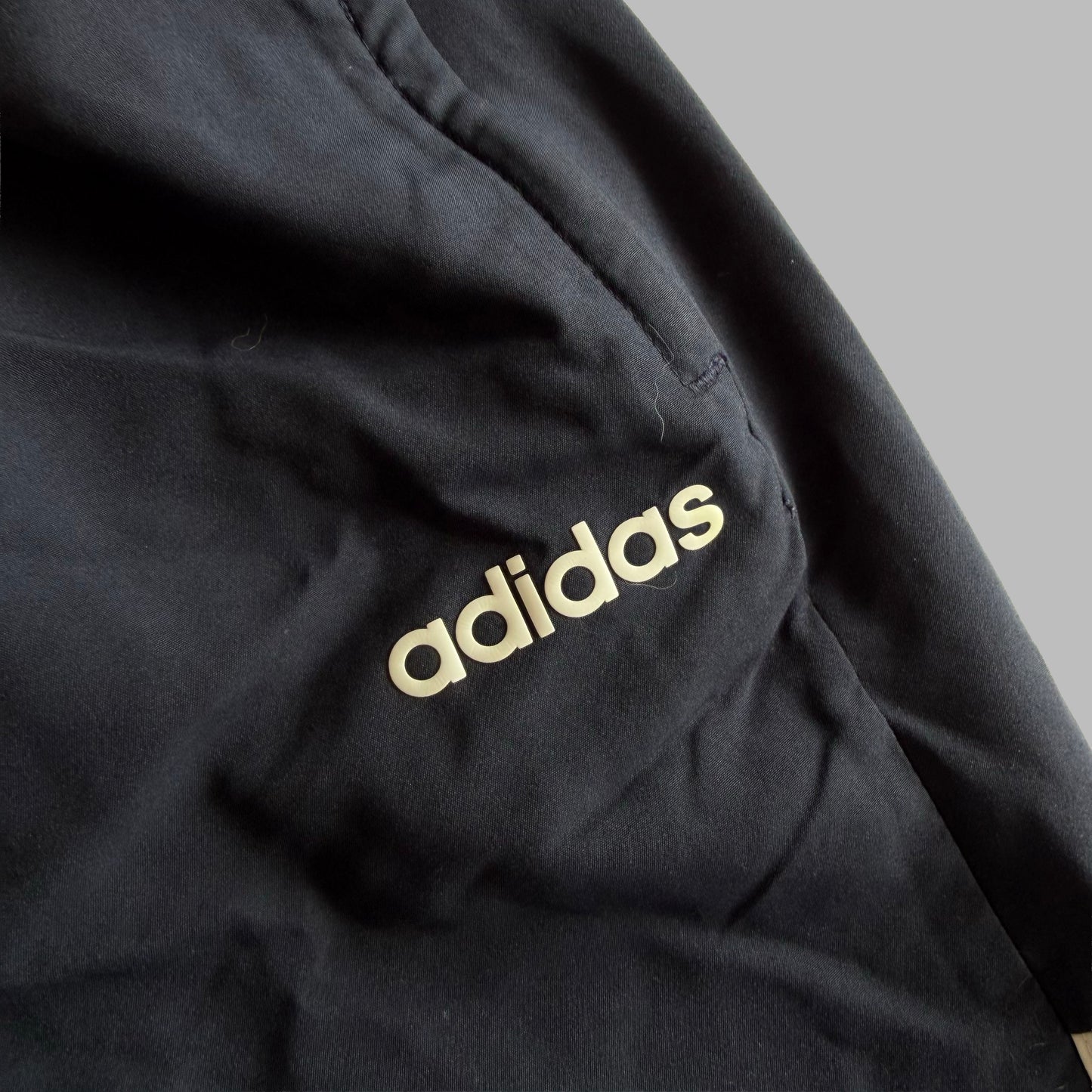 Y2K Adidas Three Stripe Baggy Track Pants - L