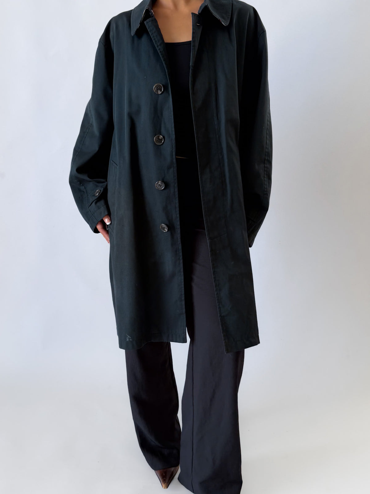 90s Burberry Trench Coat - S