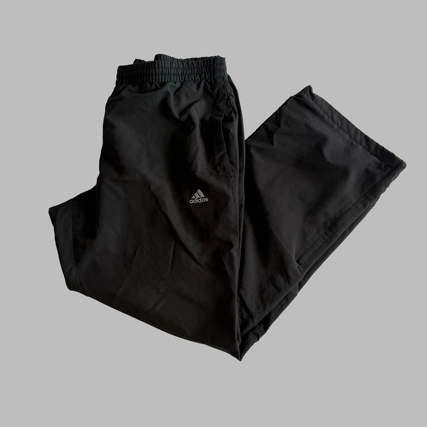 Y2K Adidas Classic Wide Leg Track Pants - M