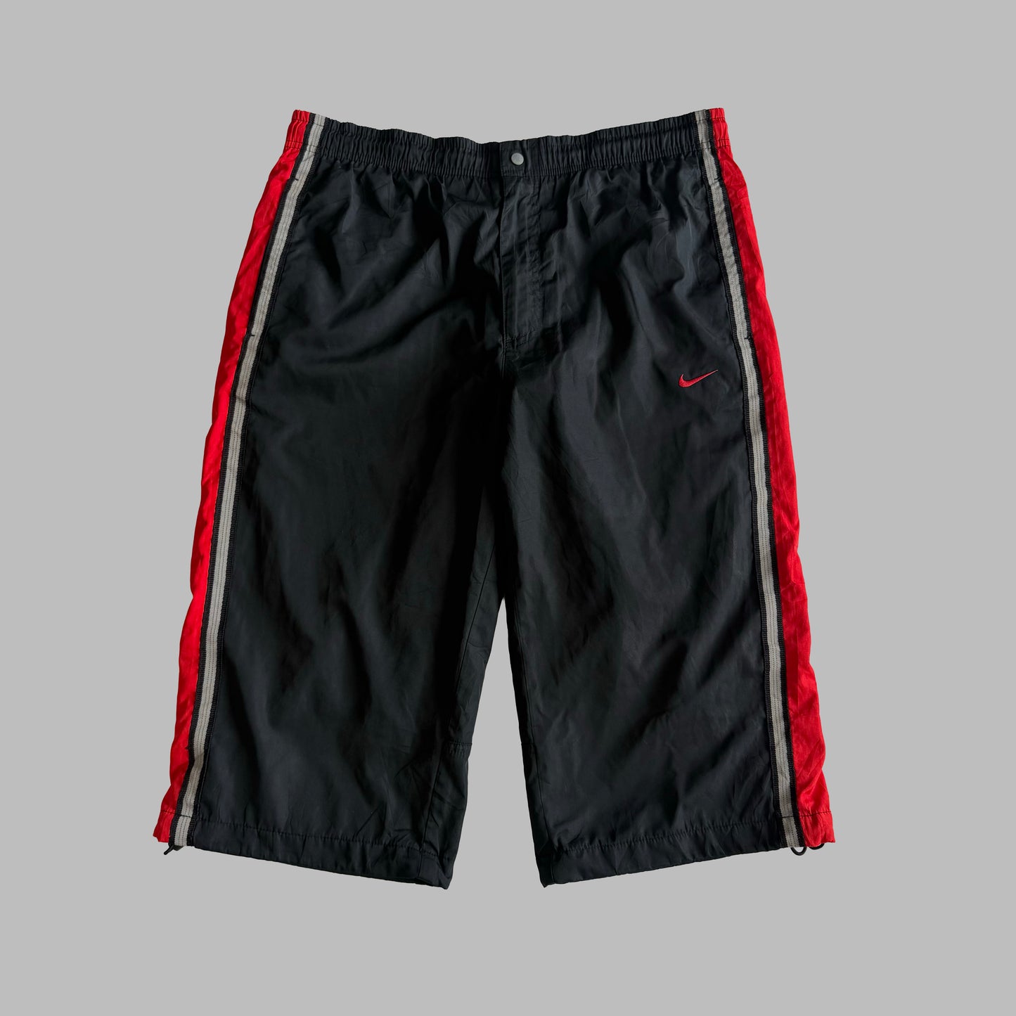Y2K Nike Wide Leg Striped Shorts - L