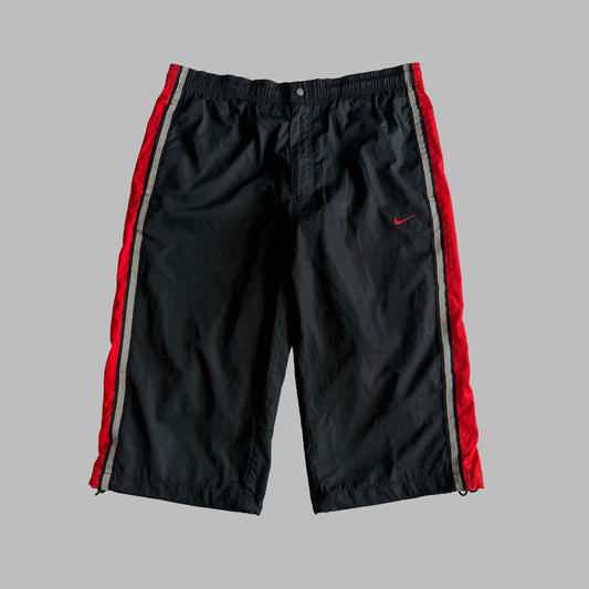 Y2K Nike Wide Leg Striped Shorts - L