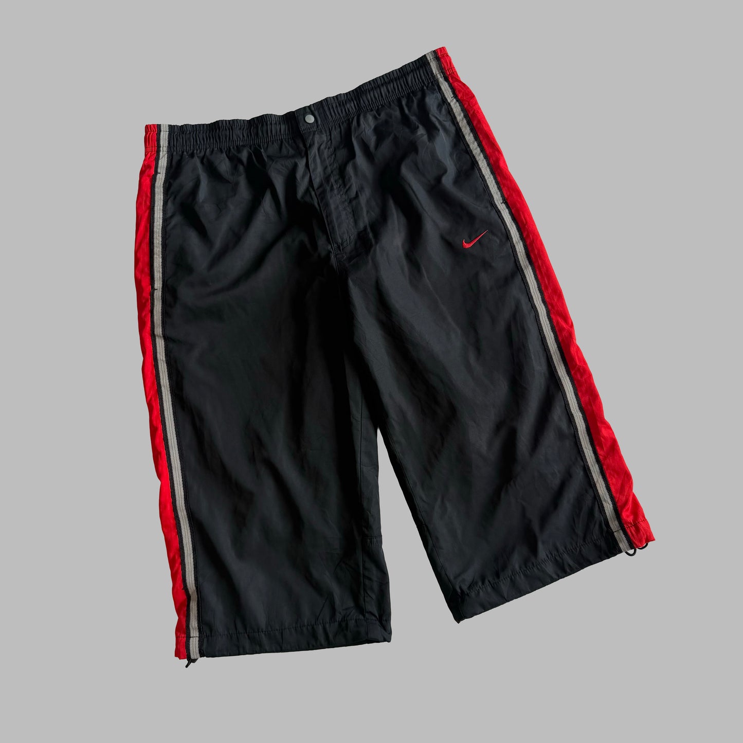 Y2K Nike Wide Leg Striped Shorts - L