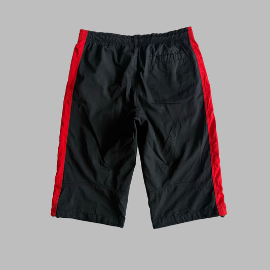 Y2K Nike Wide Leg Striped Shorts - L