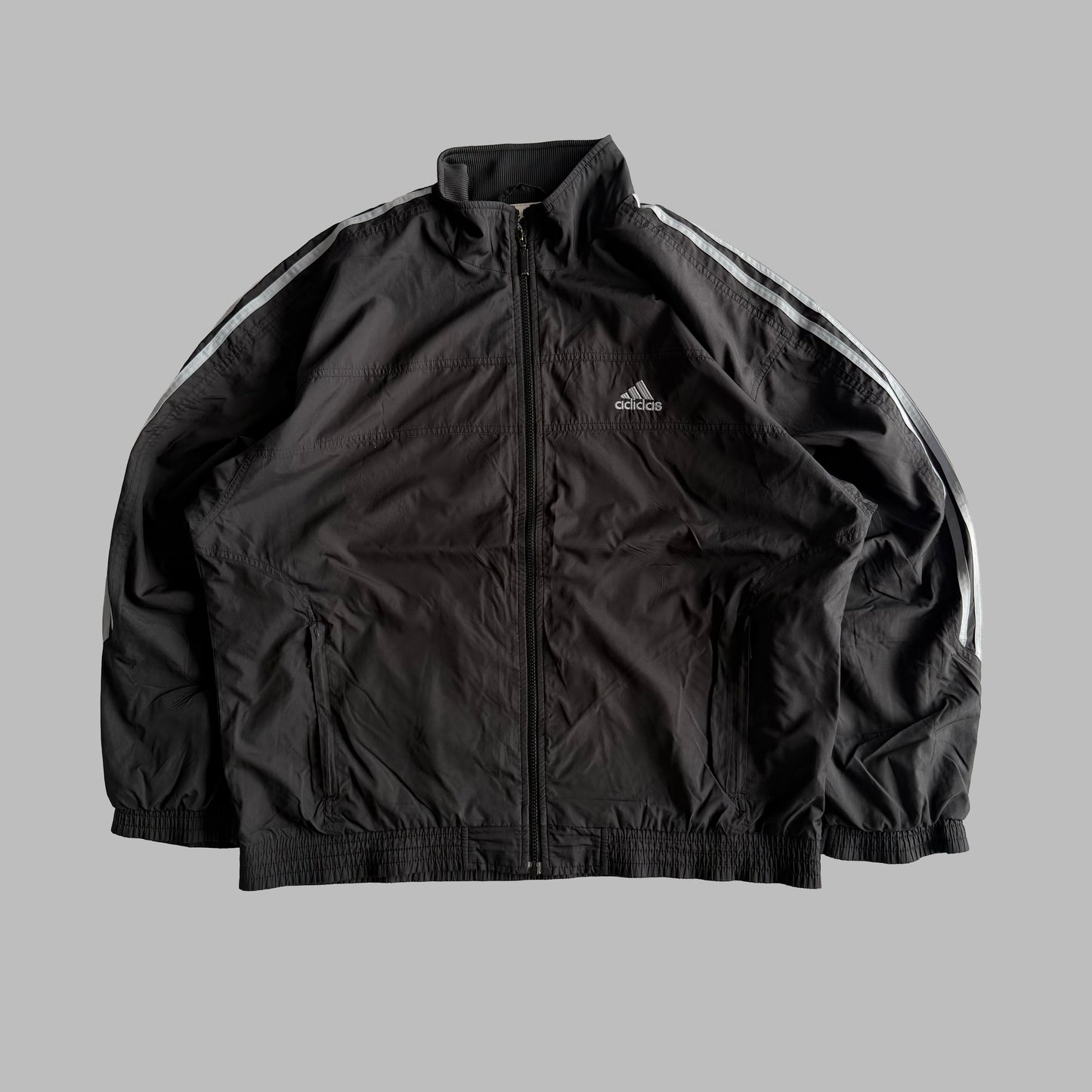 90s Adidas Three Stripe Padded Jacket - L