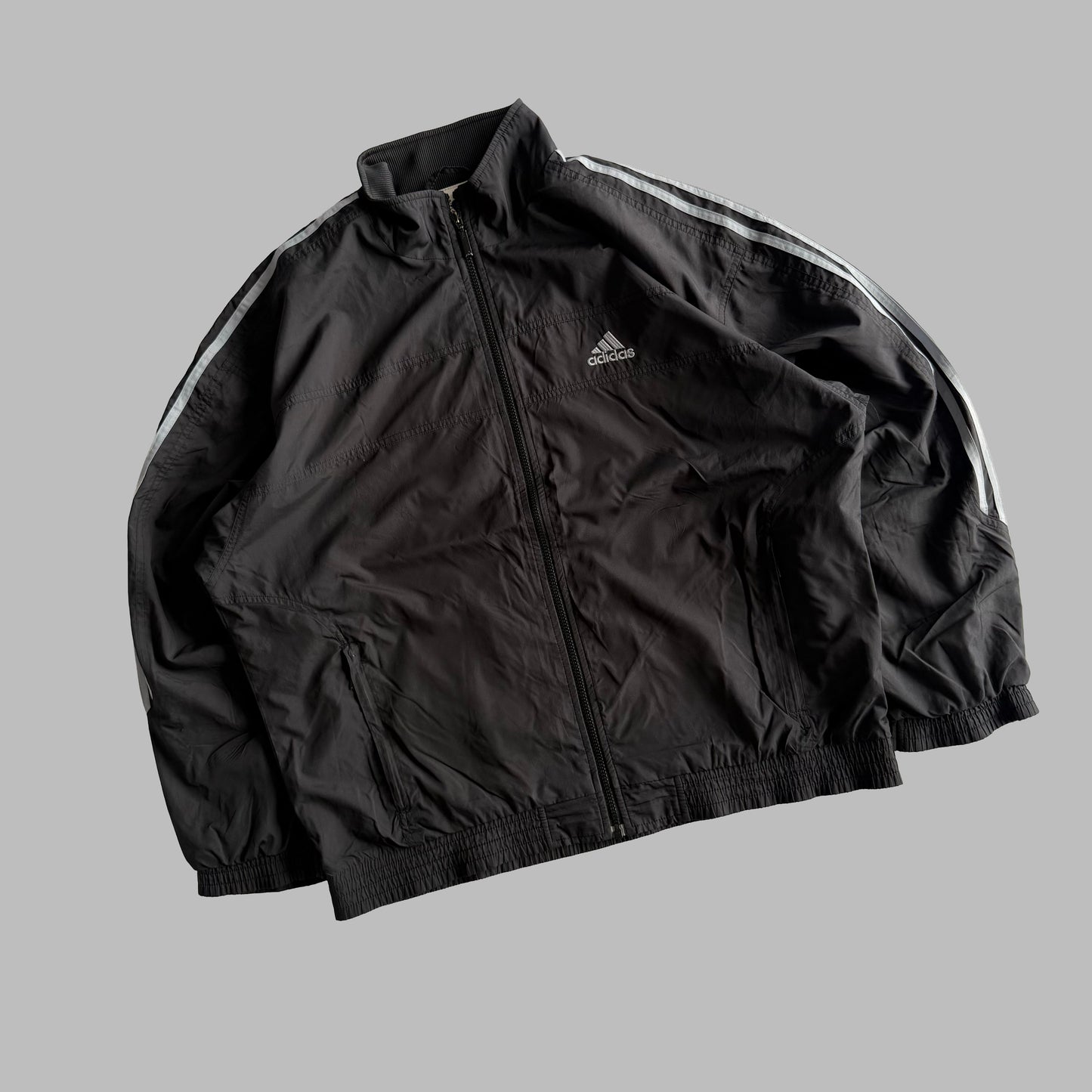 90s Adidas Three Stripe Padded Jacket - L
