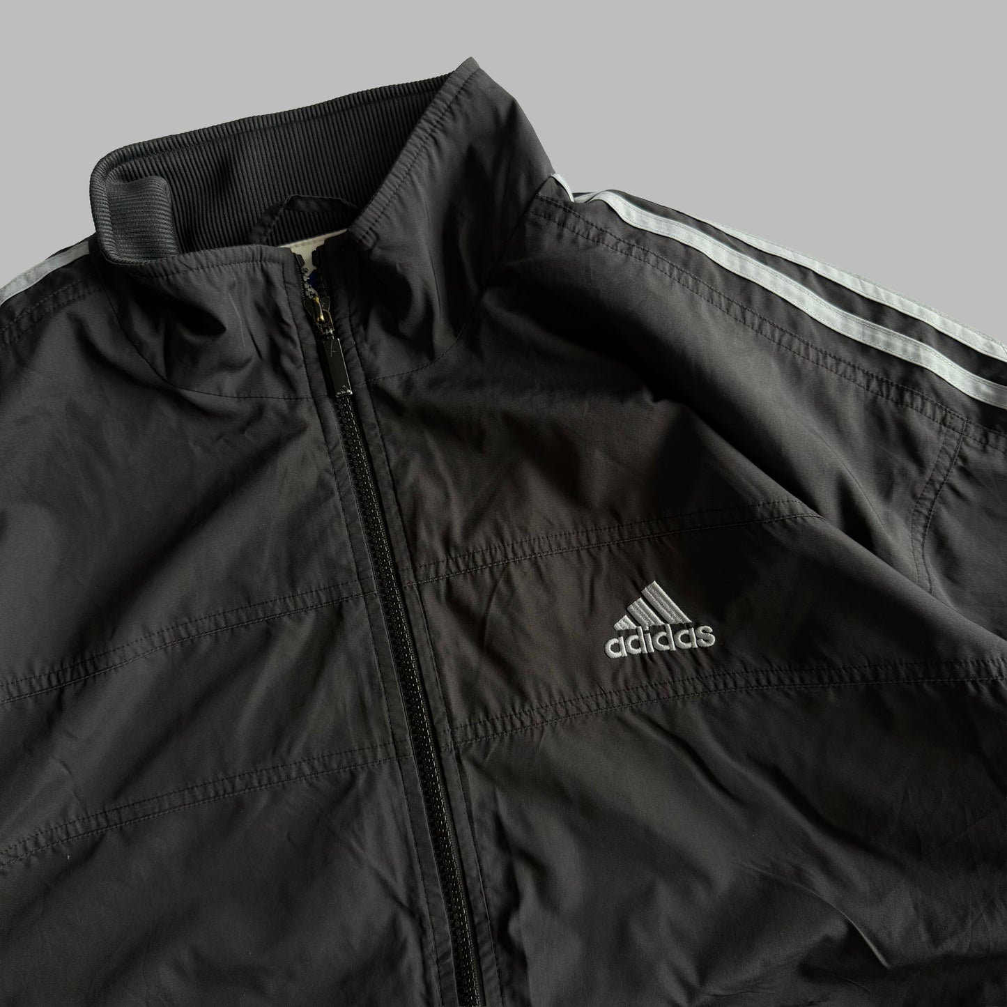 90s Adidas Three Stripe Padded Jacket - L