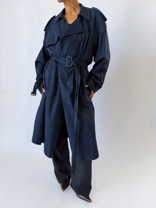90s Burberry Double Breasted Trench Coat - L