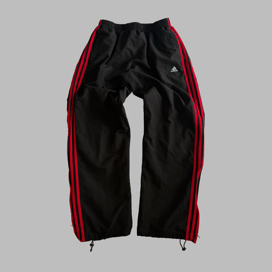 Y2K Adidas Three Stripe Baggy Track Pants - S