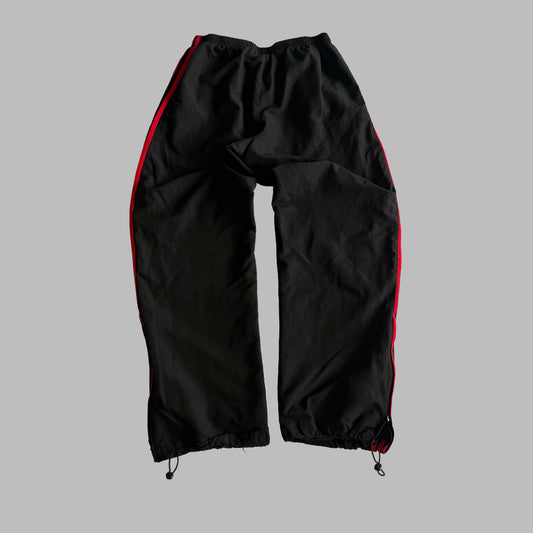 Y2K Adidas Three Stripe Baggy Track Pants - S