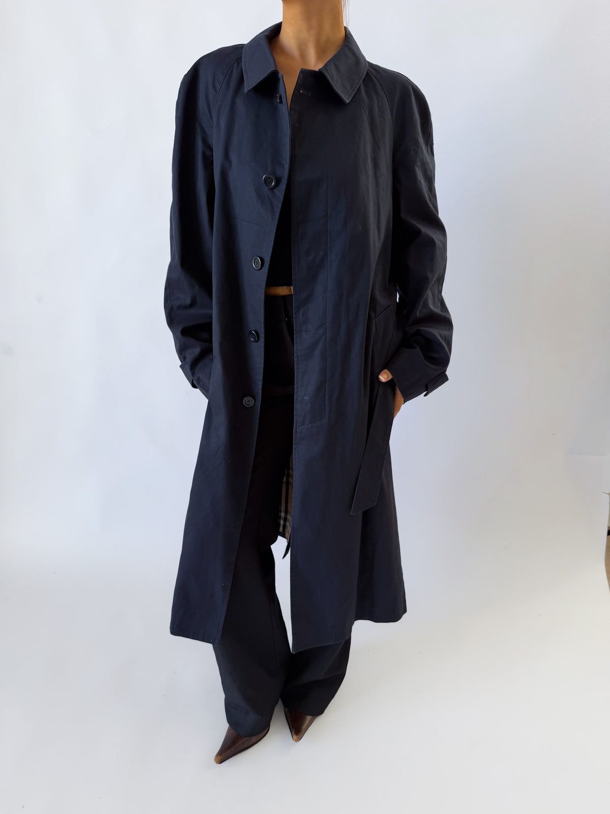 90s Burberry Trench Coat - L