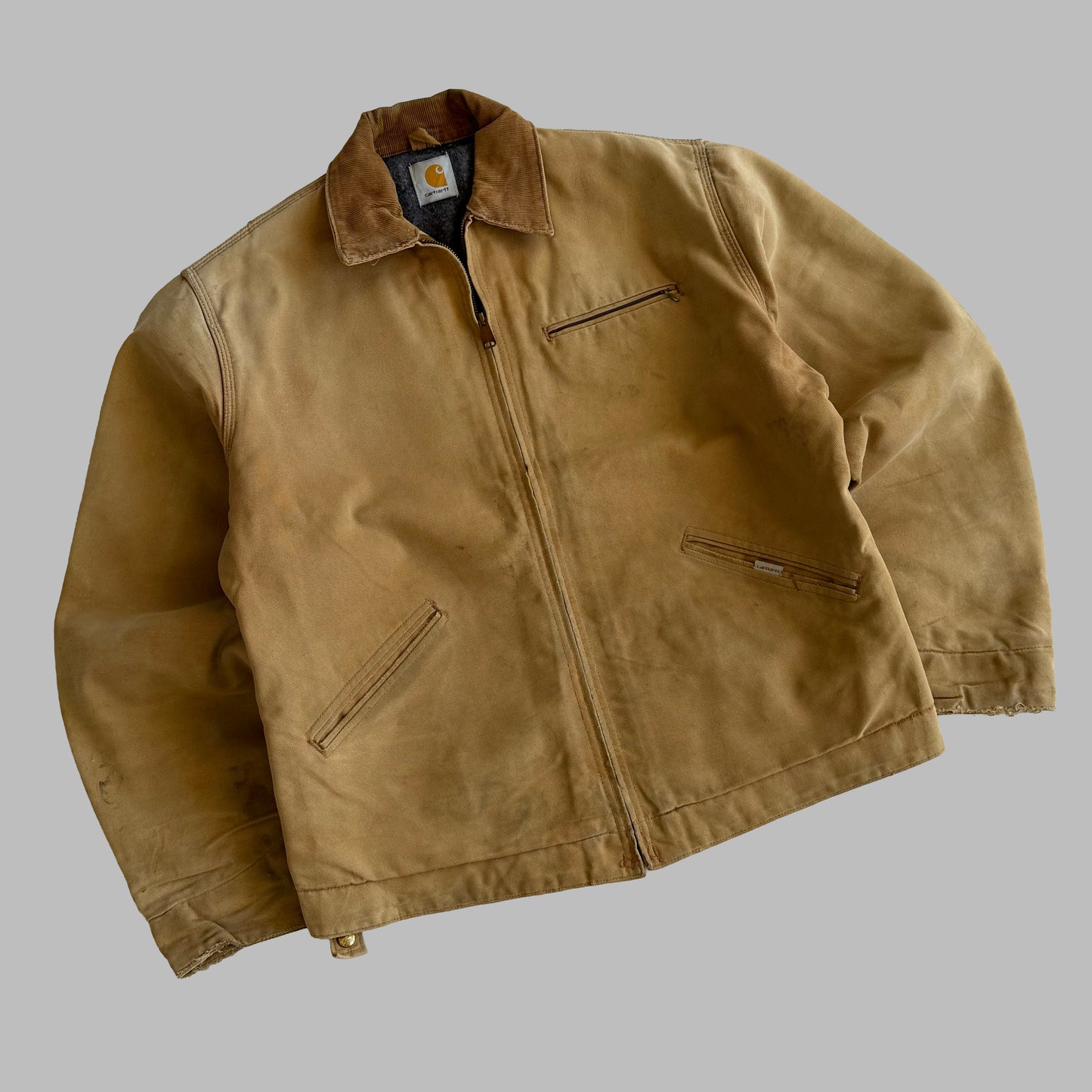 90s Carhartt Blanket Lines Duck Canvas Jacket - L