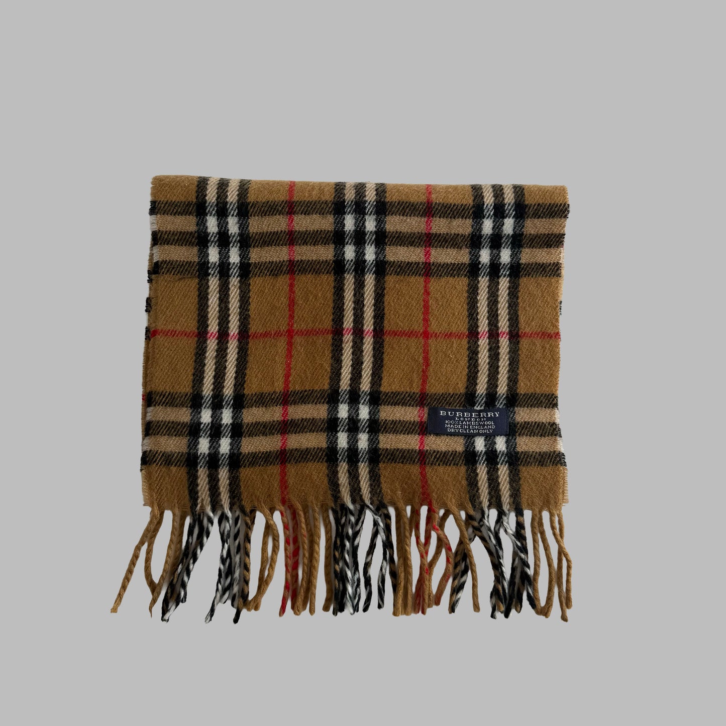 90s Burberry Lambswool Nova Check Scarf