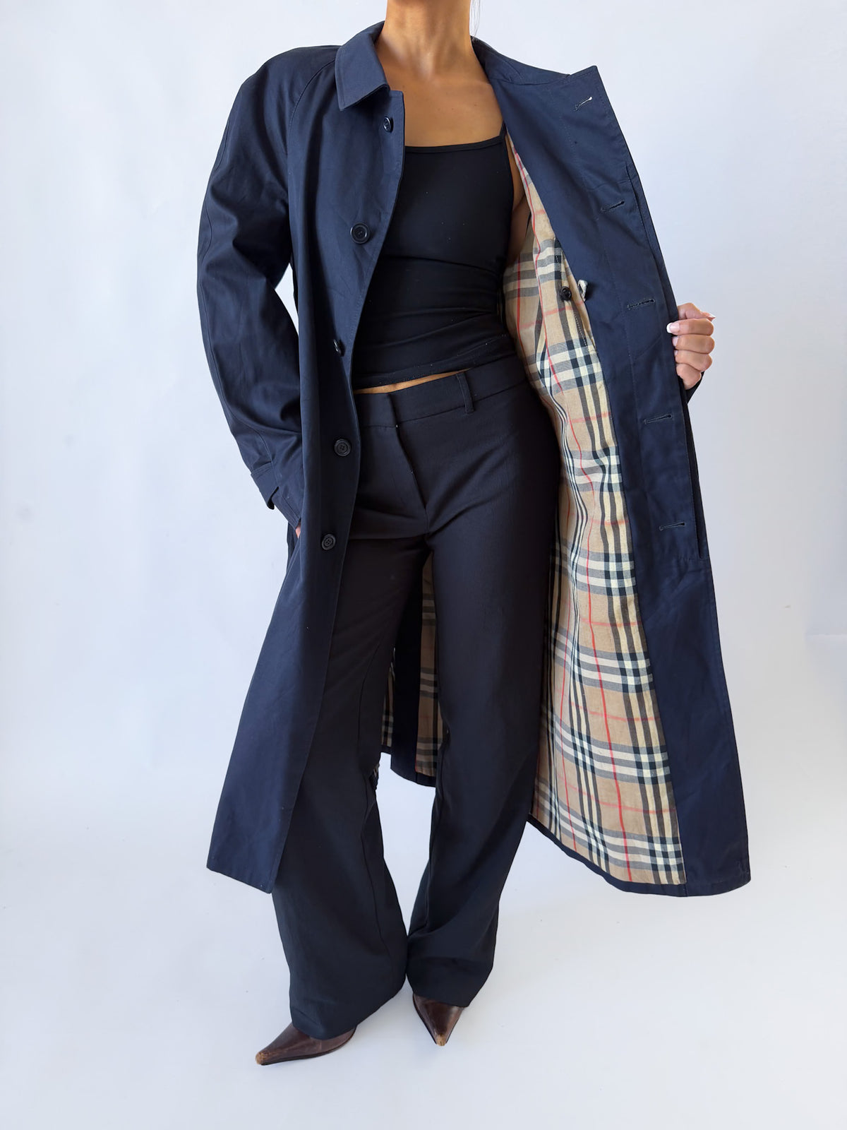 90s Burberry Trench Coat - L