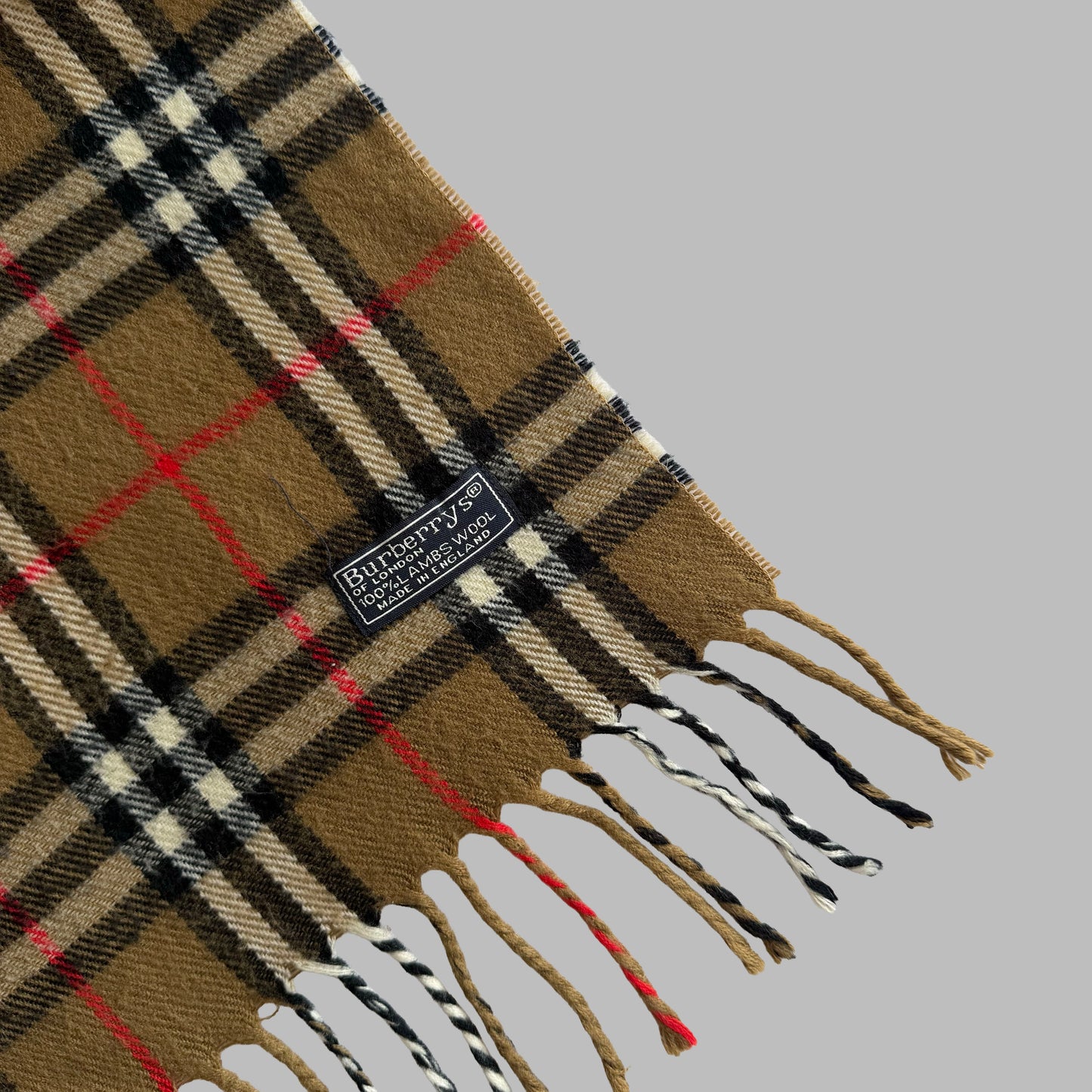 90s Burberry Lambswool Nova Check Scarf