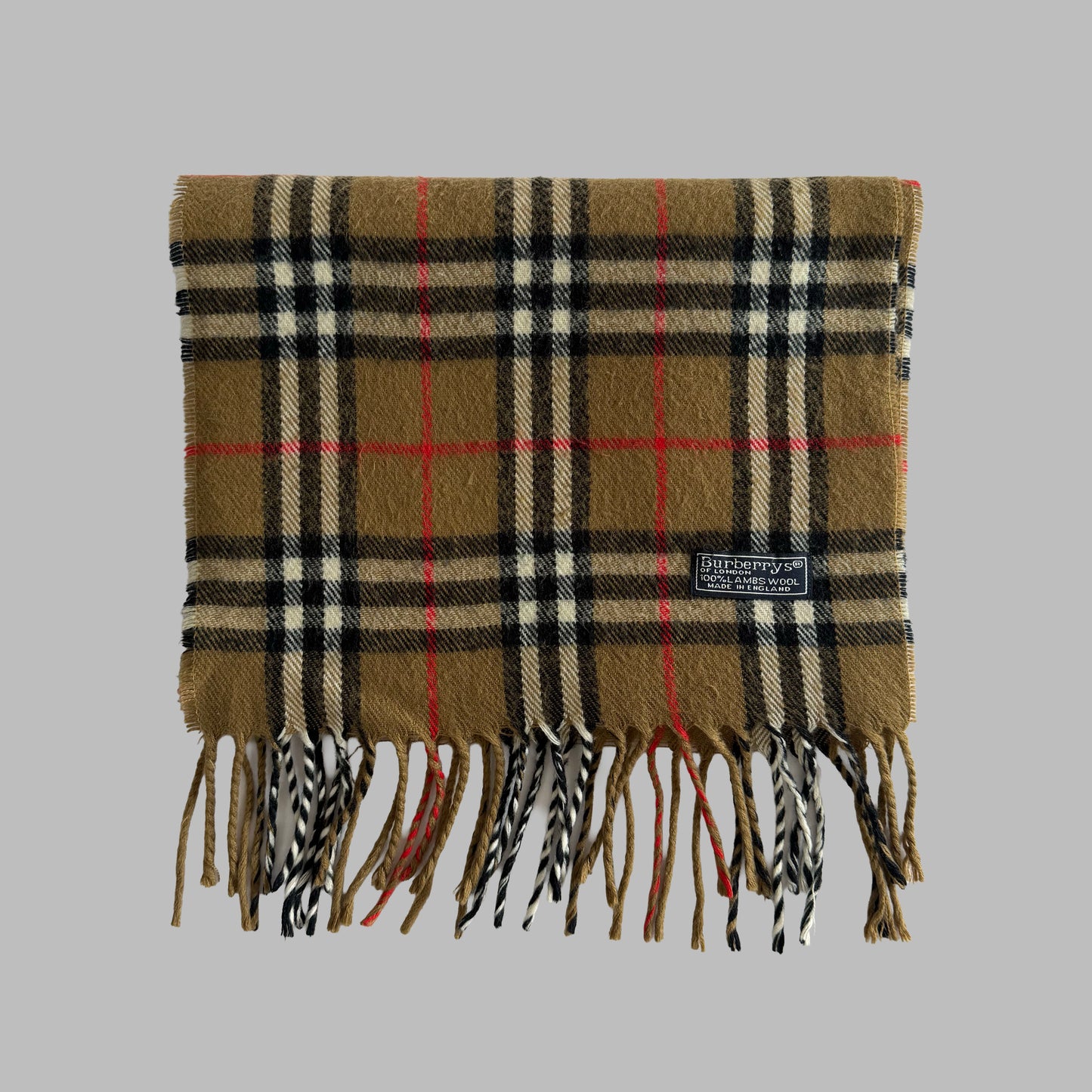 90s Burberry Lambswool Nova Check Scarf