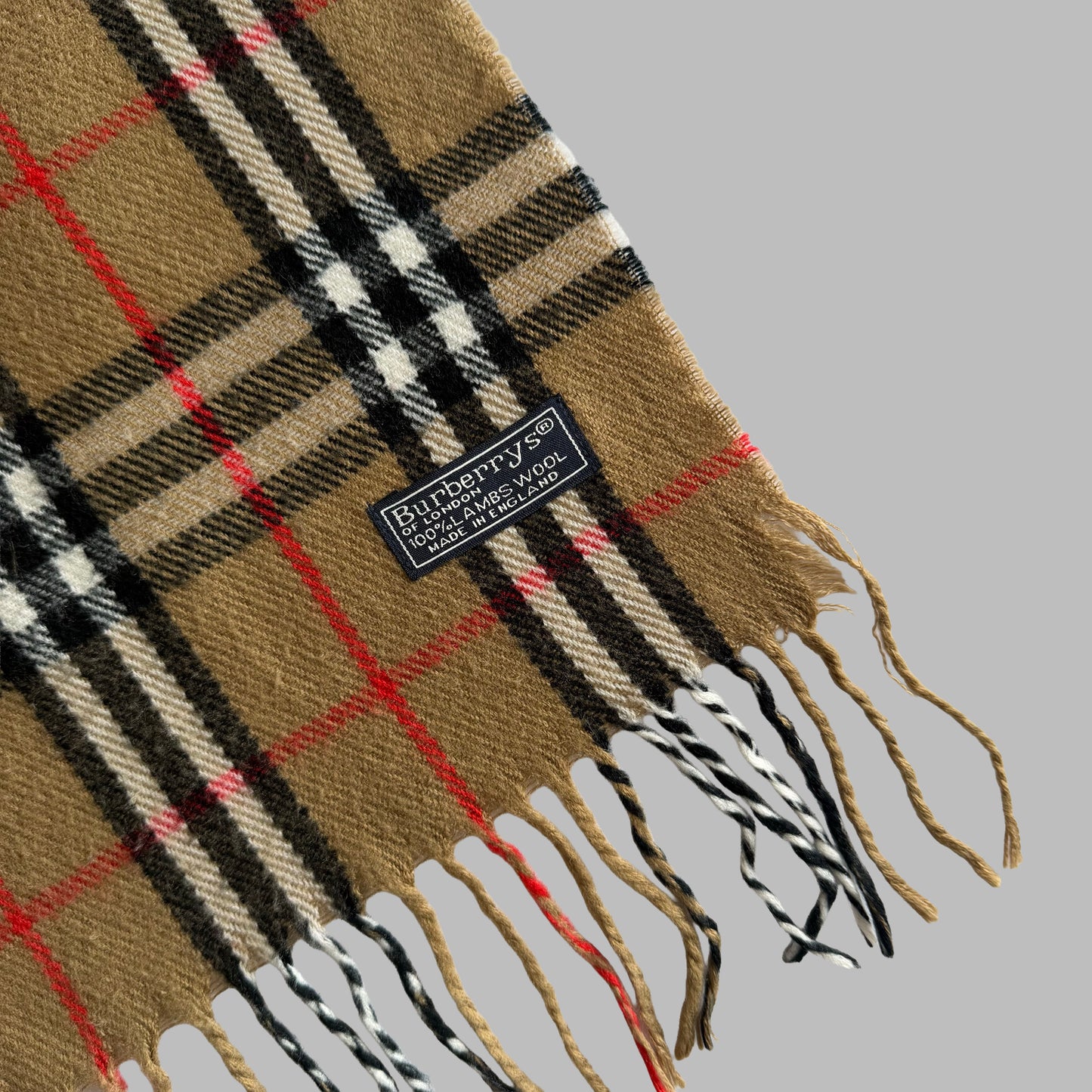 90s Burberry Lambswool Nova Check Scarf