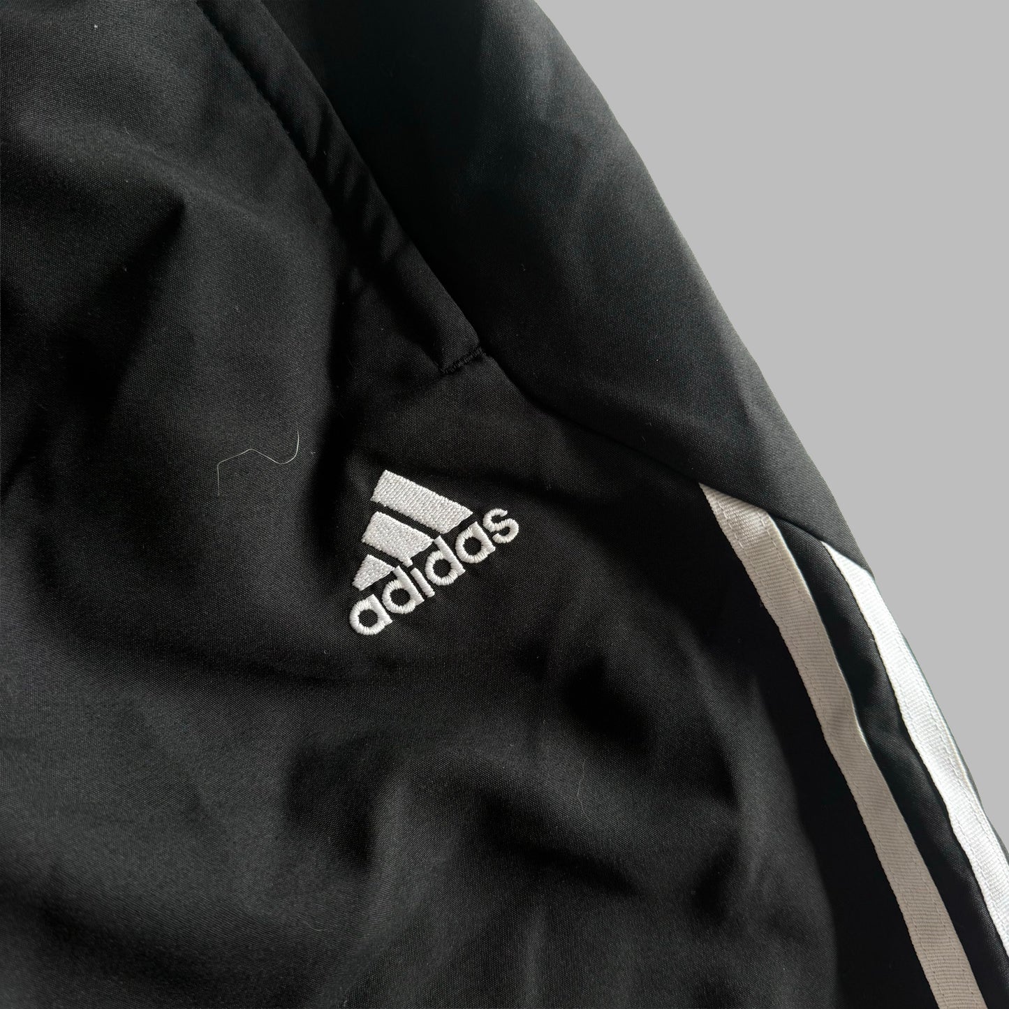 Y2K Adidas Three Stripe Baggy Track Pants - S