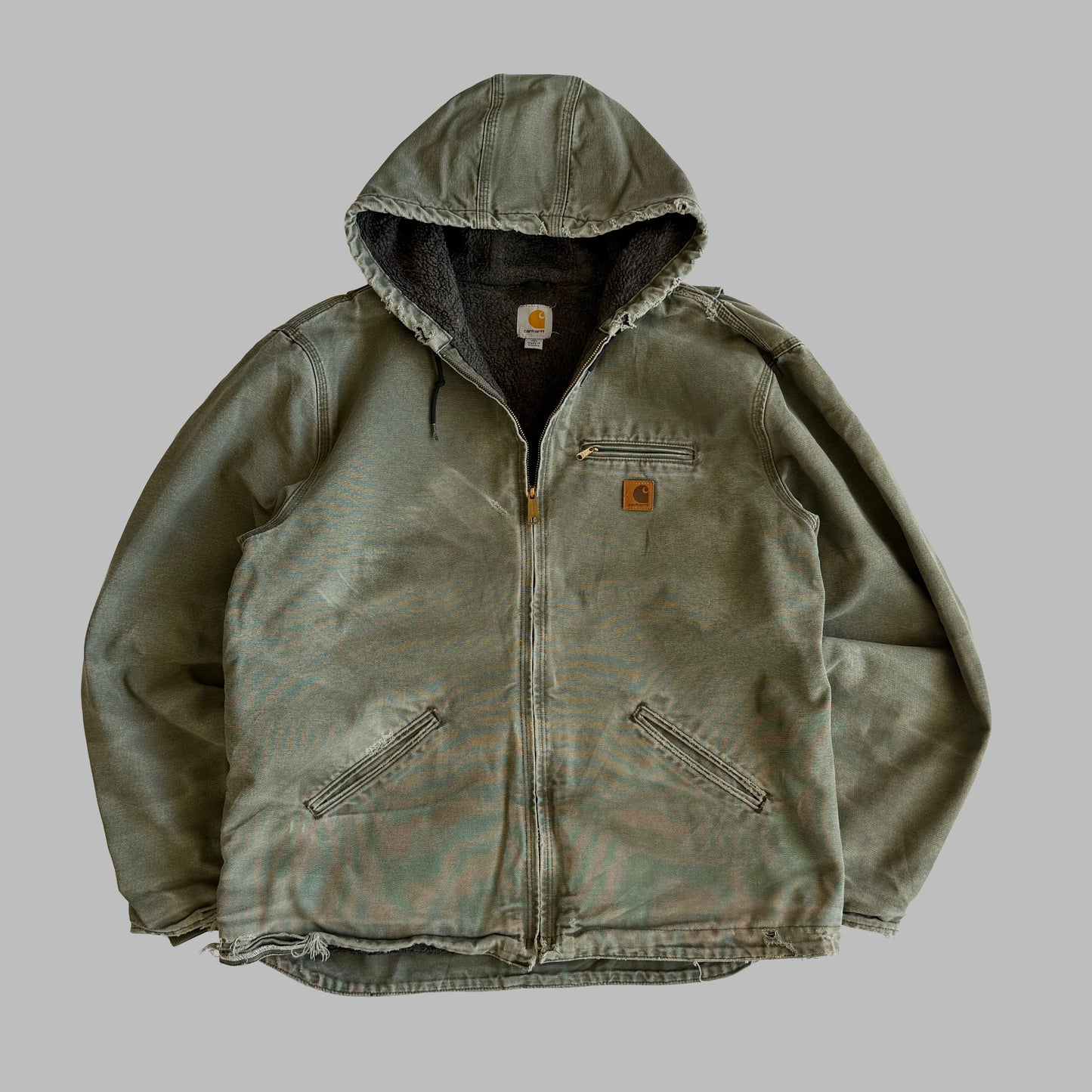 Y2K Carhartt Sherpa-lined Hooded Work Jacket - XL
