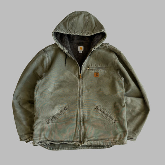 Y2K Carhartt Sherpa-lined Hooded Work Jacket - XL