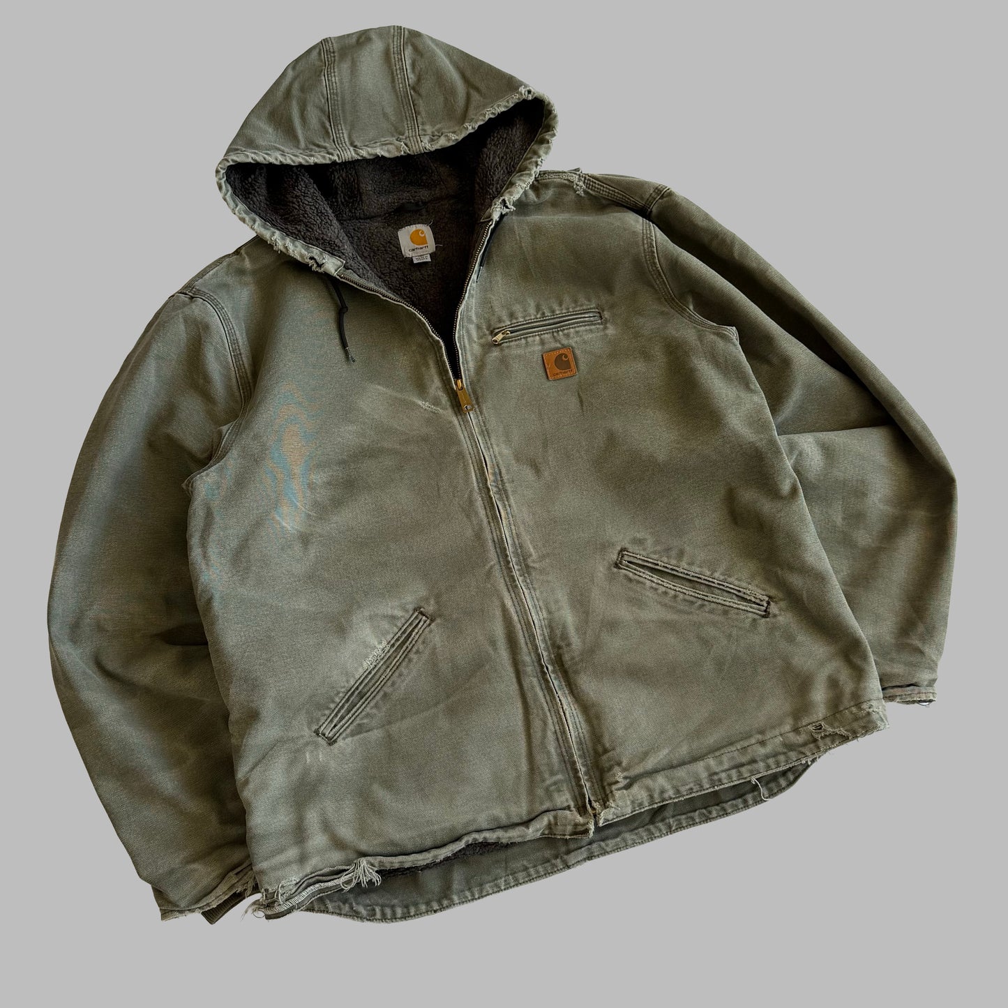 Y2K Carhartt Sherpa-lined Hooded Work Jacket - XL