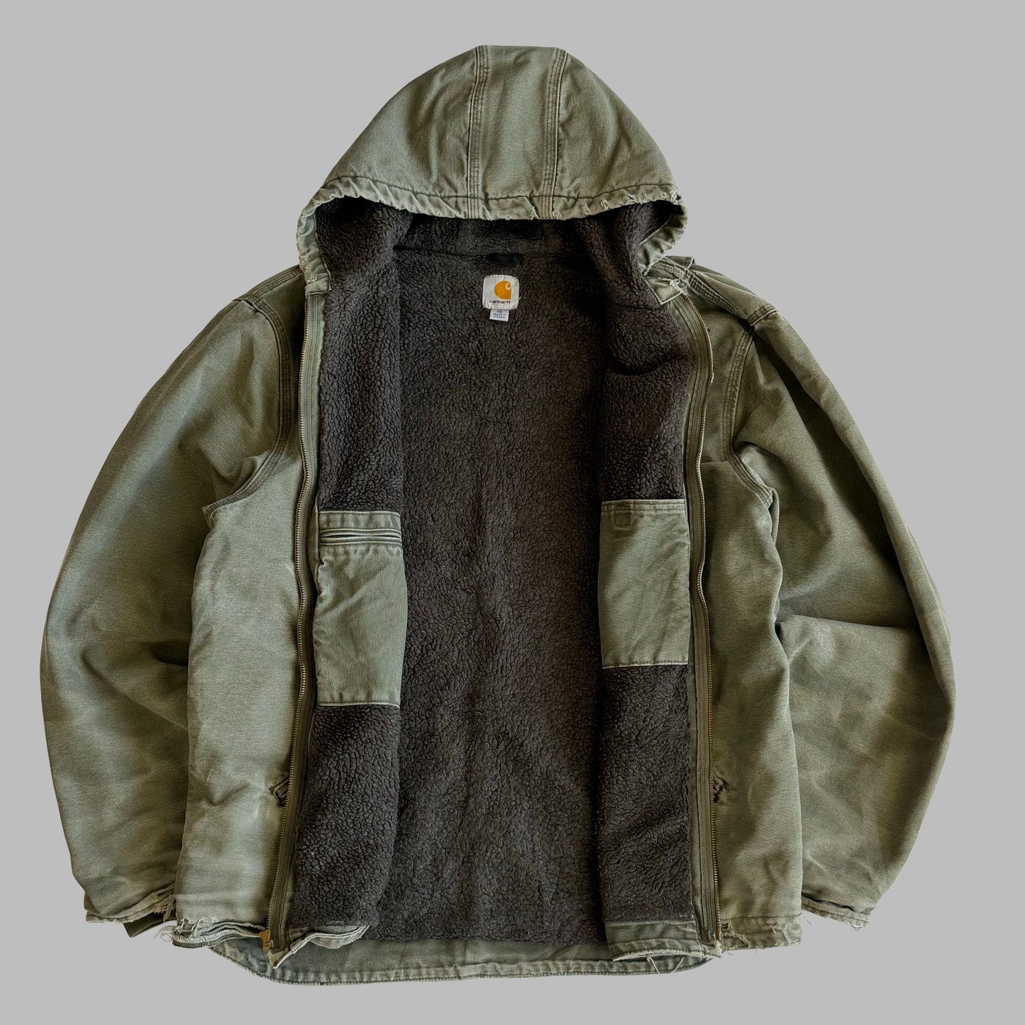 Y2K Carhartt Sherpa-lined Hooded Work Jacket - XL
