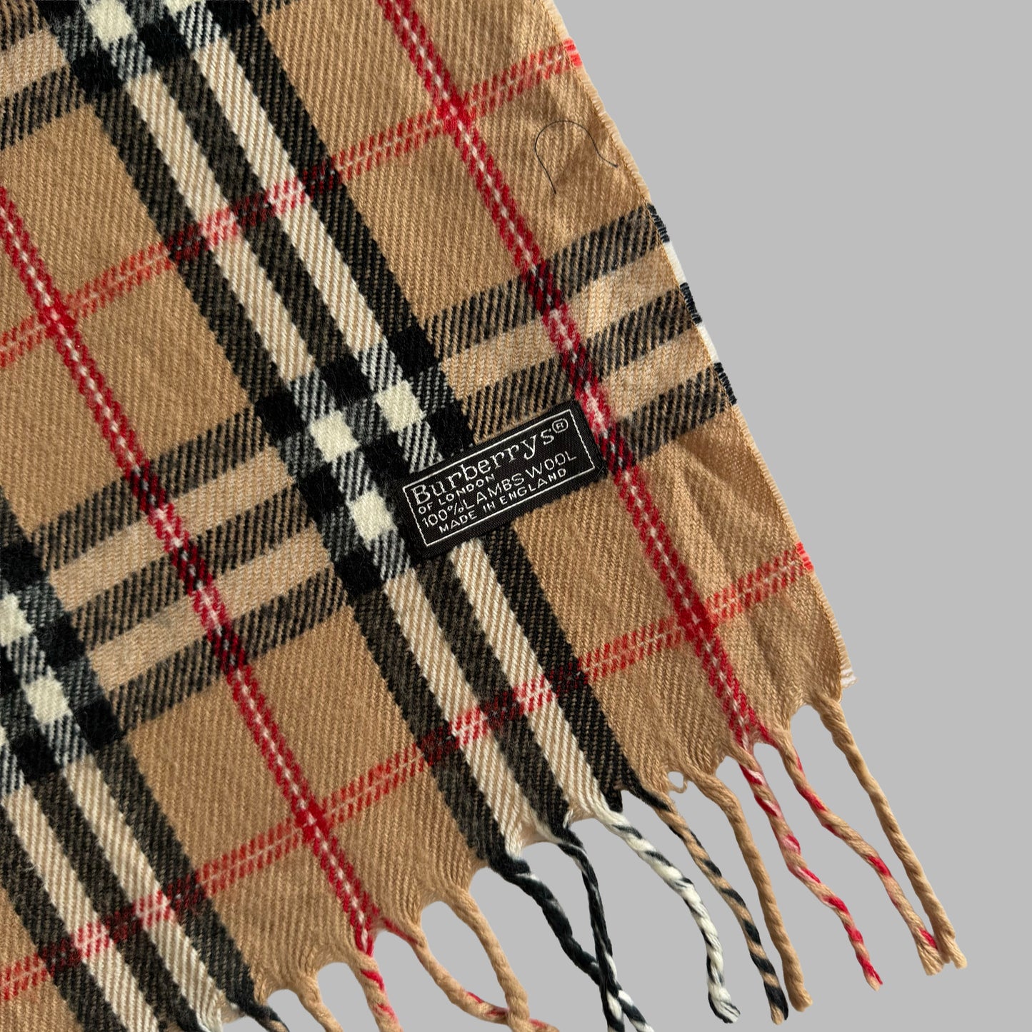 90s Burberry Lambswool Nova Check Scarf