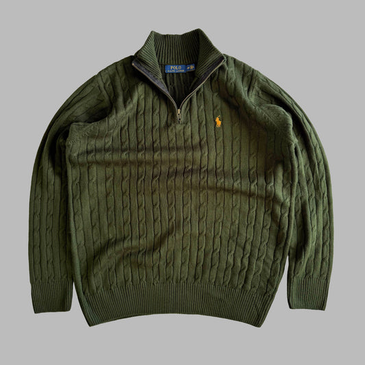 Ralph Lauren Cable Knit Quarter Zip - X-Large